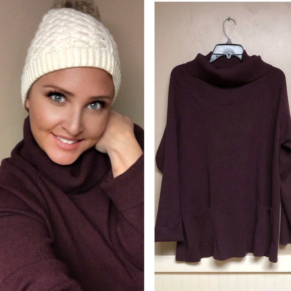 Cyrus maroon sweater with pockets XXL Evolution Nordstrom